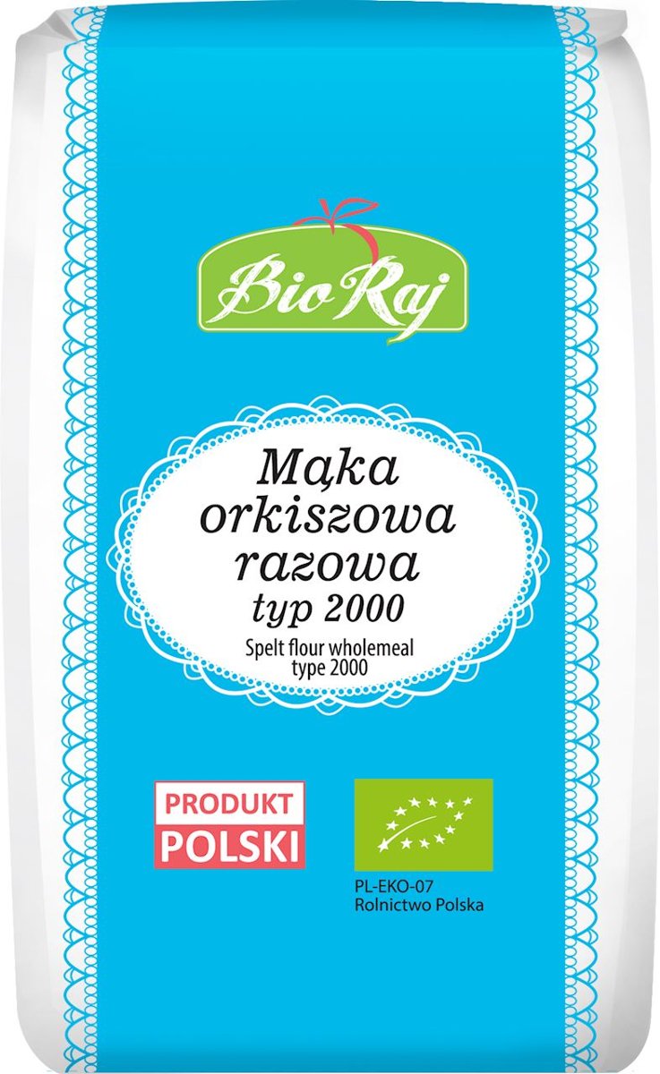 Bio Raj MĄKA ORKISZOWA RAZOWA TYP 2000 BIO 1 kg - 000-F234-4835A