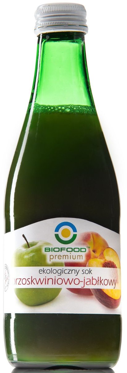 BIO FOOD (soki, przetwory, octy, olej kokosowy) Sok brzoskwiniowo - jabłkowy bio 300 ml - bio food BP-5907752683435