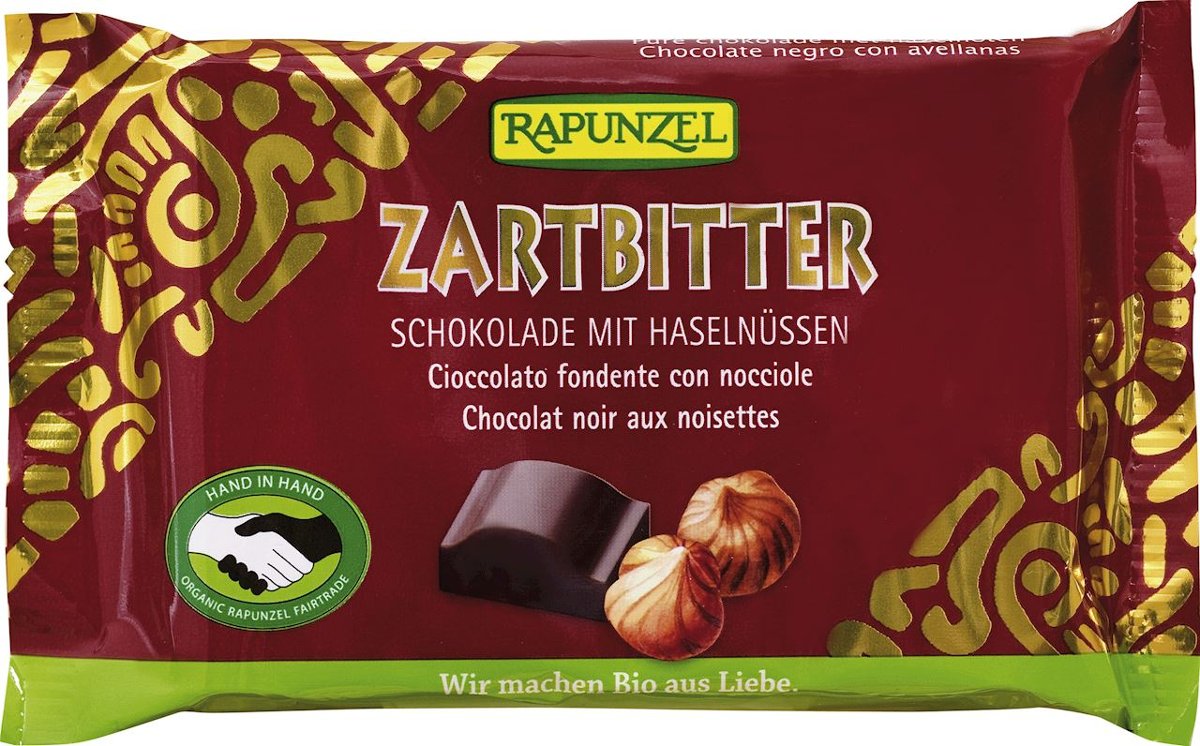 Rapunzel CZEKOLADA GORZKA Z ORZECHAMI BIO 100 g - 1479