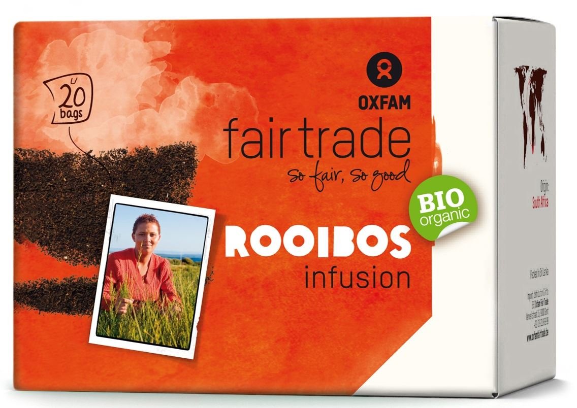 Oxfam Fair Trade (FT) (kawy i inne produkty FT) HERBATKA ROOIBOS INFUSION FAIR TRADE BIO (20 x 1,5 g) 30 g - OXFAM