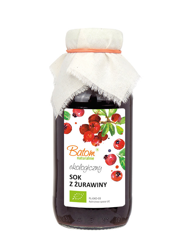 Batom (dżemy, soki, kompoty, czystek) SOK ŻURAWINOWY BIO 330 ml - BP-5907709953512