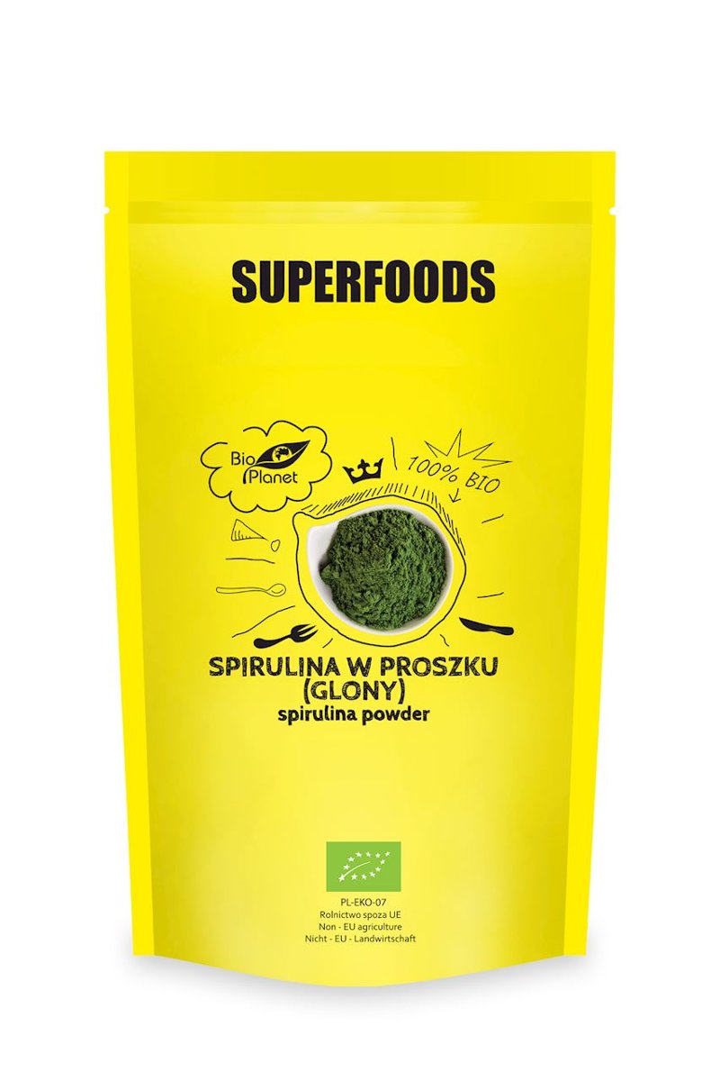Bio Planet seria SUPERFOODS SPIRULINA W PROSZKU (GLONY) BIO 600 g - BP-5907738155697