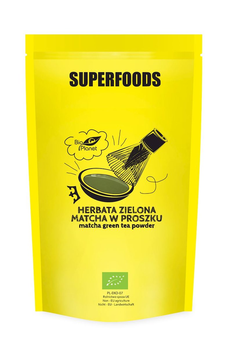 Bio Planet Superfoods Herbata Zielona Matcha w Proszku 500g -