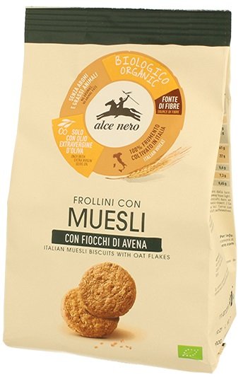 Alce Nero (włoskie produkty) HERBATNIKI MUSLI BIO 250 g - BP-8009004800496