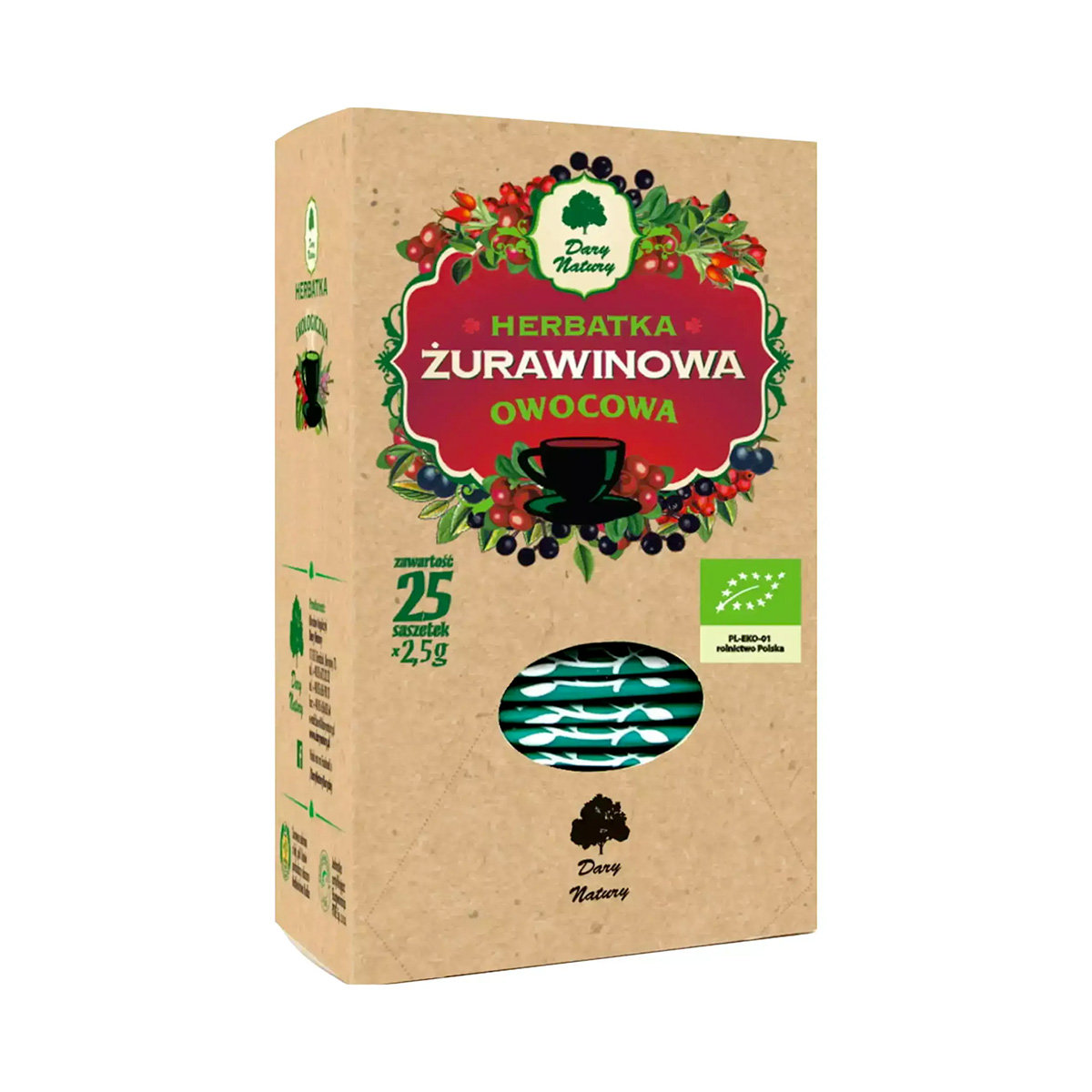 Dary Natury Herbata żurawinowa fix BIO 25*2,5g 34ANGZURFJ
