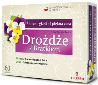 Zakłady Farmaceutyczne Colfarm S.A. Drożdże z bratkiem 60 tabletek Colfarm
