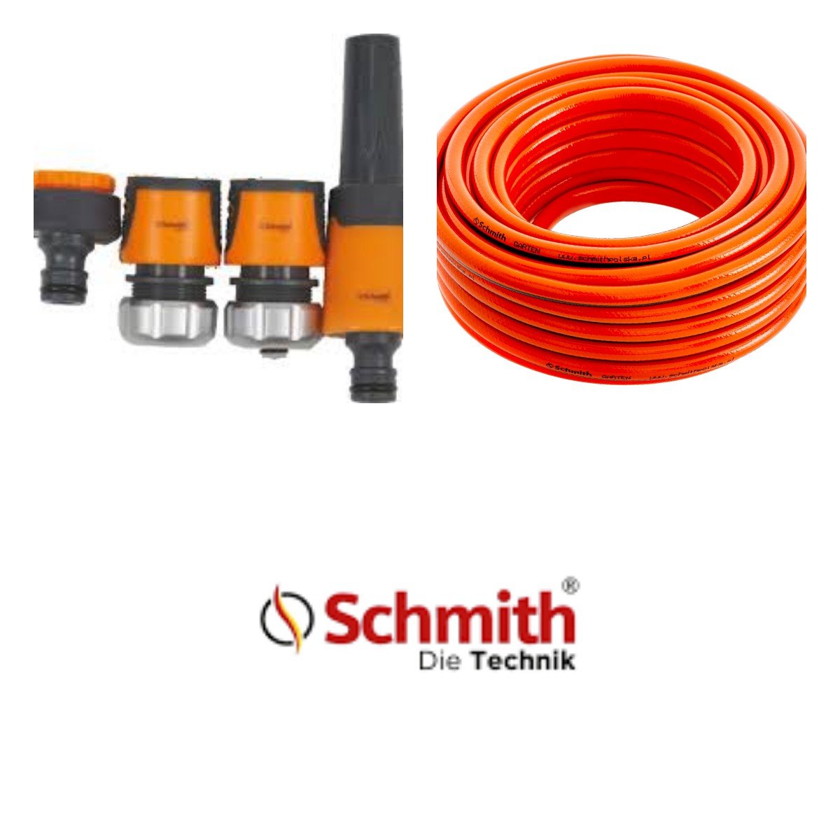 Zestaw Do Podlewania Schmith Wąż 1/2′ 50m + Dysza + 2x Szybkozłącze + Przyłącze