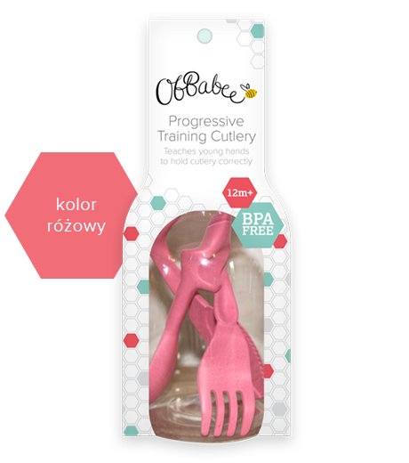 ObBabee, Sztućce, Różowe