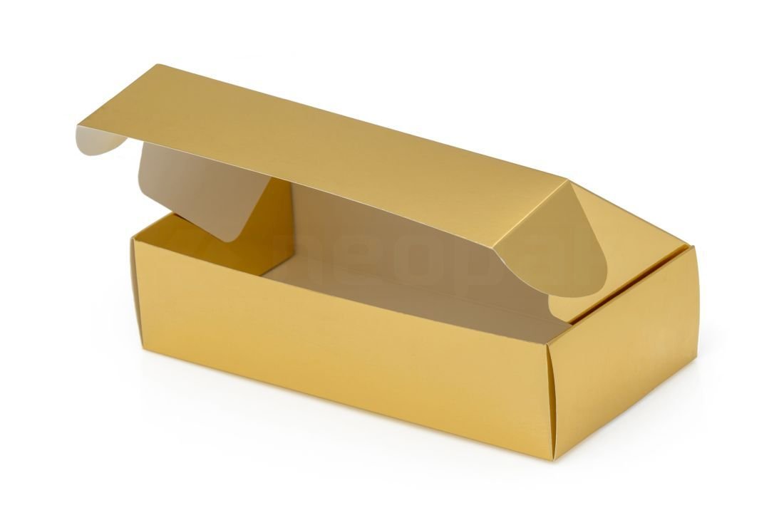 Pudełko laminowane 200x100x50mm, złote F427