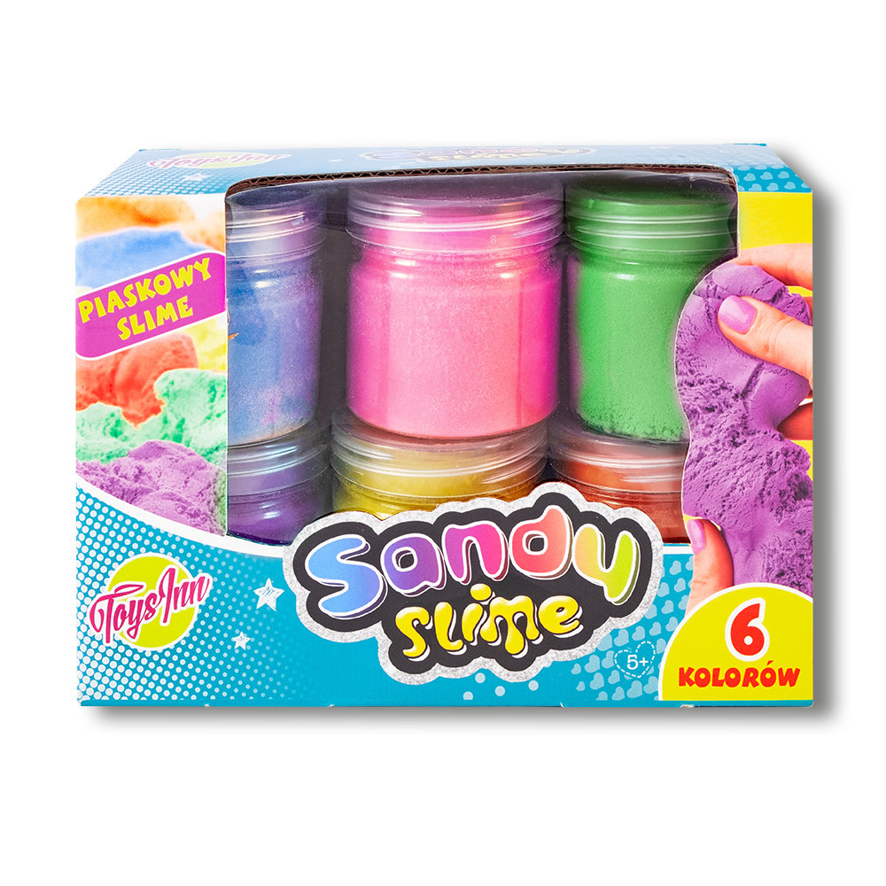 Stnux Zestaw Sandy Slime 6 kolorów x 160g