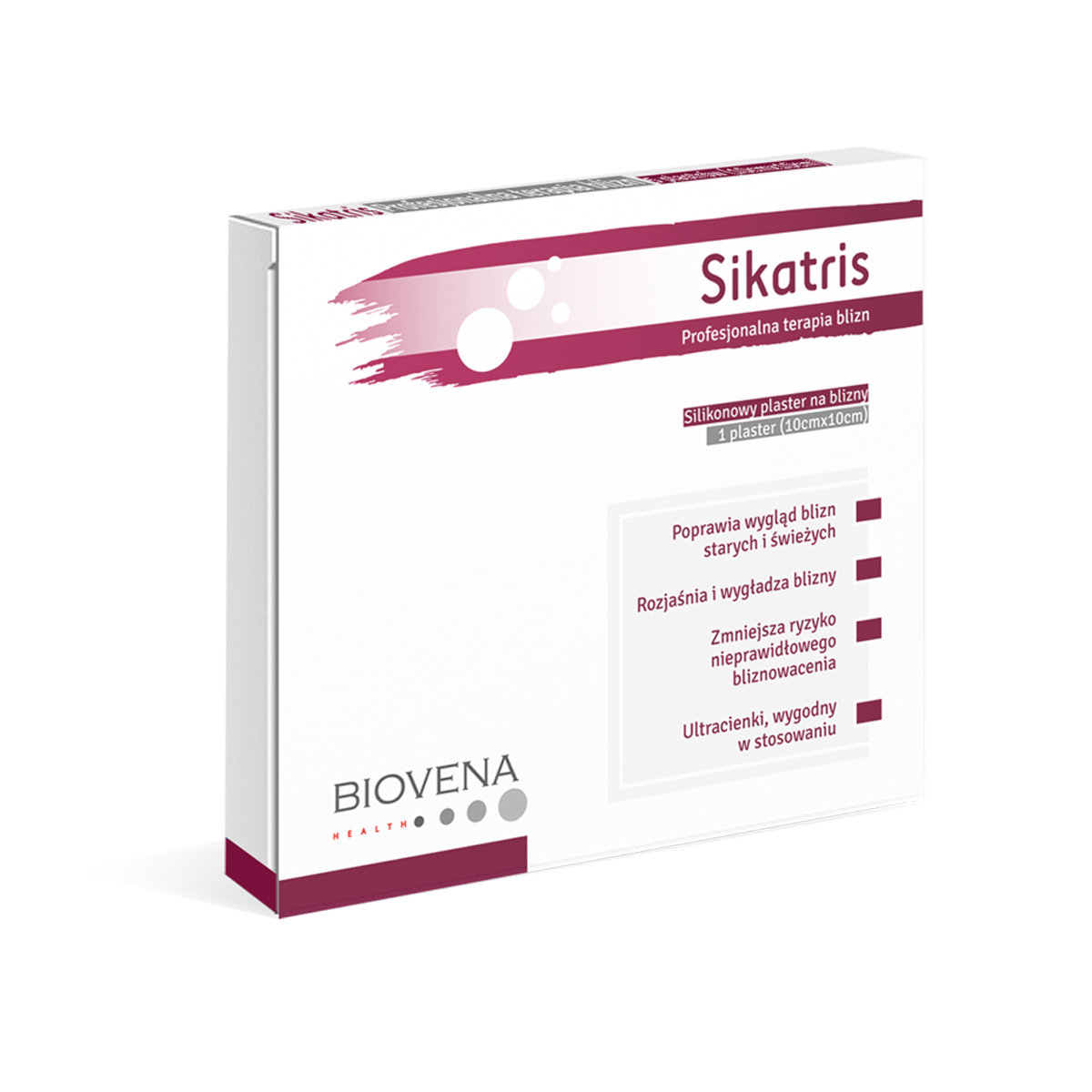 Biovena Health Plast.sikatris silik.n/blizny 10x10cm x 5
