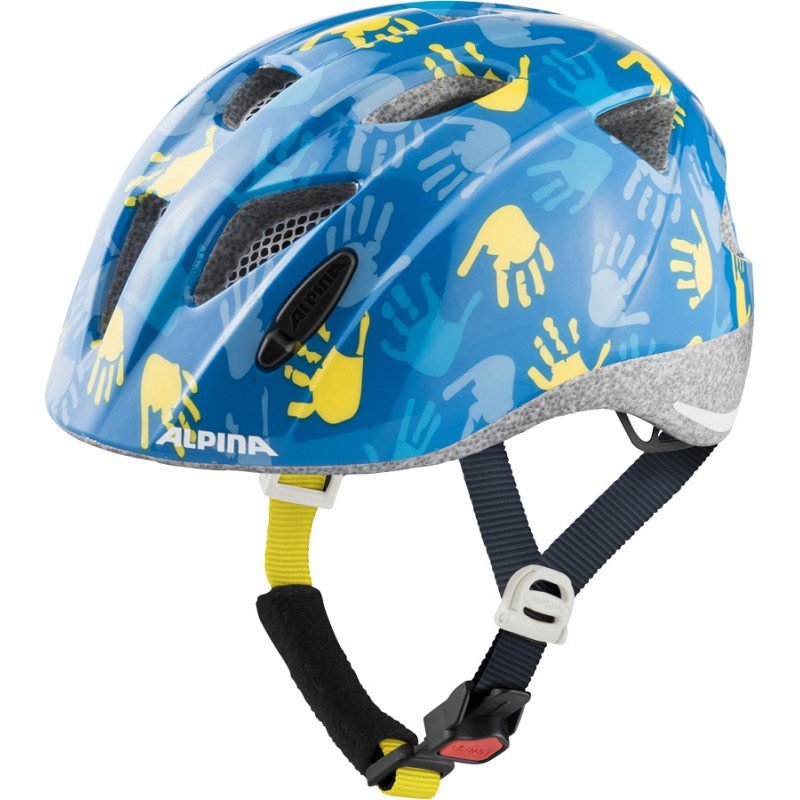 Alpina Ximo Kask rowerowy Dzieci, blue hands gloss 47-51cm 2021 Kaski dla dzieci 9711185