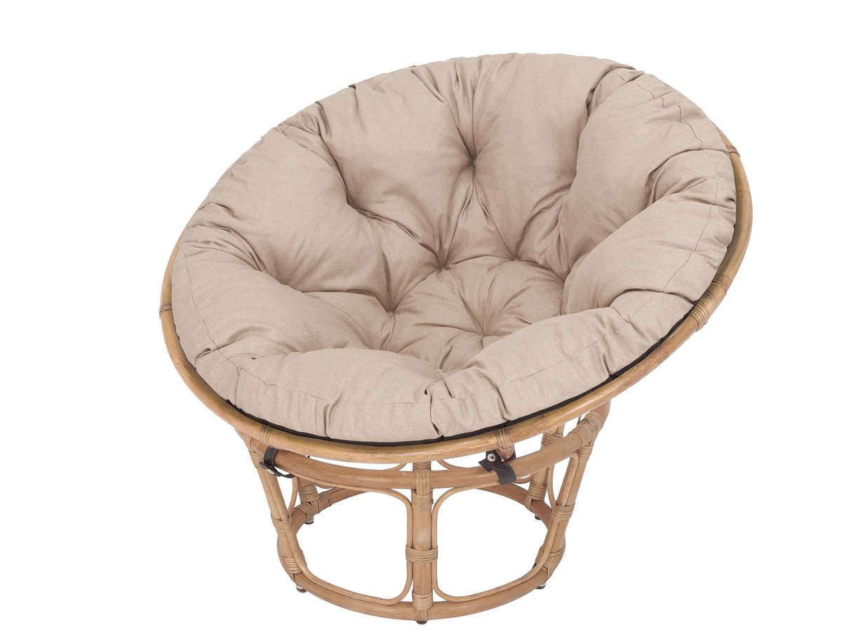 Poduszka na fotel ogrodowy Papasan/Jordrup, Soa, Beż Ekolen, 114 cm