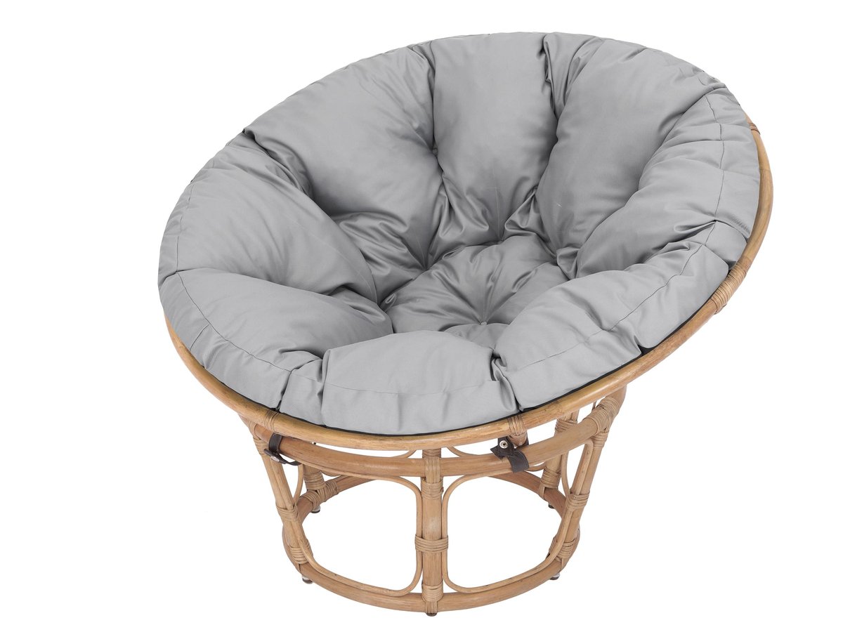 Poduszka na fotel ogrodowy Papasan/Jordrup, Soa, Popiel Oxford, 114 cm