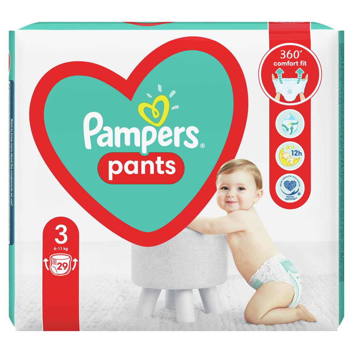 Pampers Pants, rozmiar 3, 29 pieluchomajtek