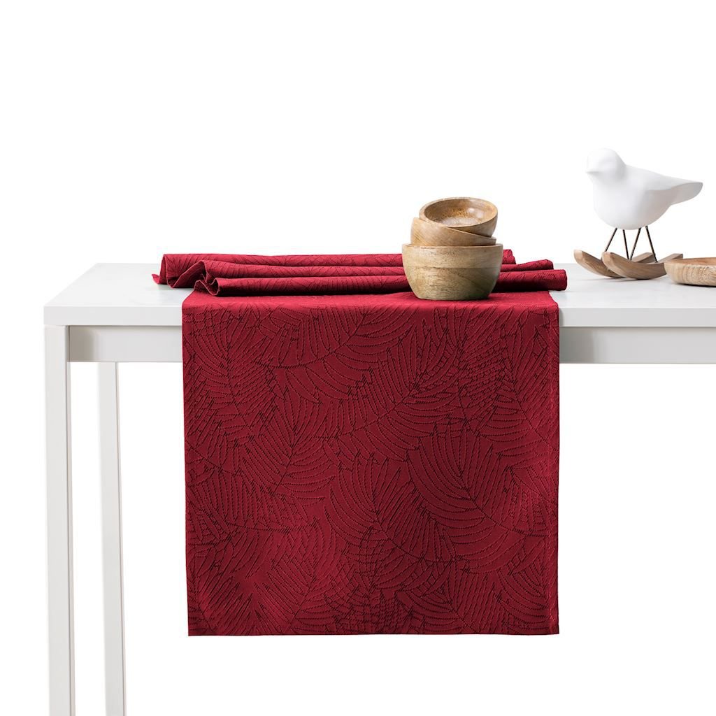 AmeliaHome Bieżnik plamoodporny GAIA 30x100 BORDO