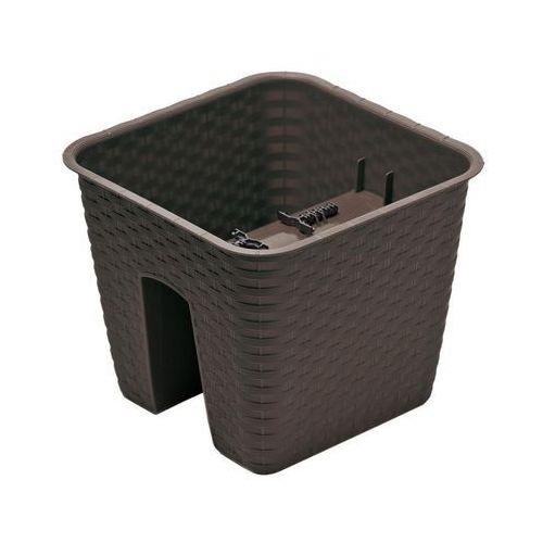 Prosperplast Doniczka balkonowa na balustradę 27.2 x 27.2 cm umbra RAIL