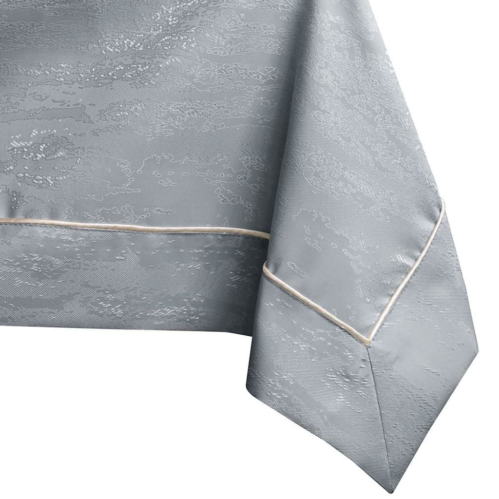 Obrus Vesta Szary Tłoczony Nowoczesny 140x220 AmeliaHome - TCLOTH/AH/VESTA/BRD/PPG/LIGHTGREY/140X220