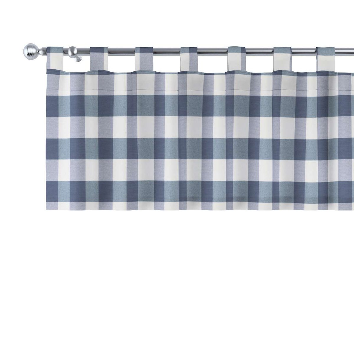 Dekoria Lambrekin na szelkach granatowo biała krata 5,5x5,5cm) 390 × 40 cm Quadro 1358-136-03