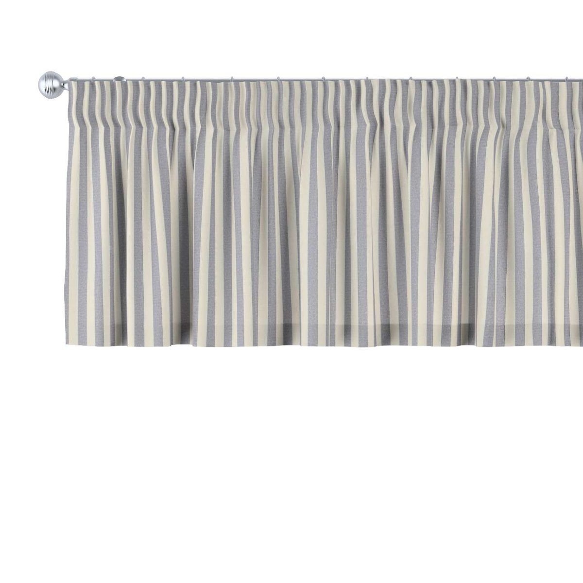 Dekoria Lambrekin na taśmie marszczącej granatowo białe pasy 1,5cm) 390 × 40 cm Quadro 397-136-02