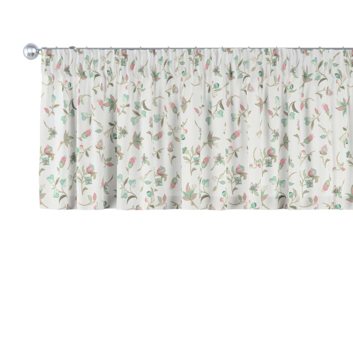 Dekoria Lambrekin na taśmie marszczącej małe kwiaty na jasnym tle 260 × 40 cm Londres 396-122-02