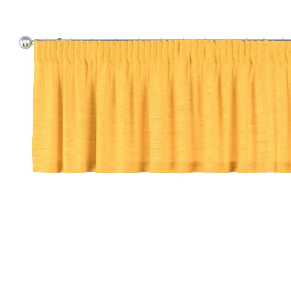 Lambrekin na taśmie marszczącej, żółty, 130 × 40 cm, Loneta