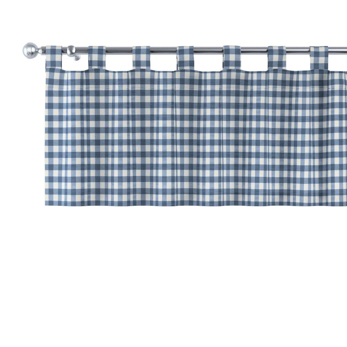 Dekoria Lambrekin na szelkach granatowo biała kratka 1,5x1,5cm) 130 × 40 cm Quadro 1356-136-01