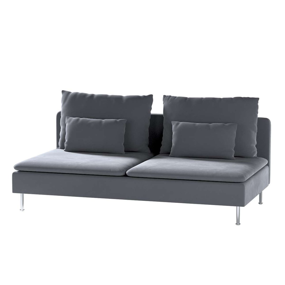 Dekoria pl pl Pokrowiec na moduł Söderhamn 3-osobowy grafitowy szary 186 x 99 x 83 cm Velvet 1006-704-12