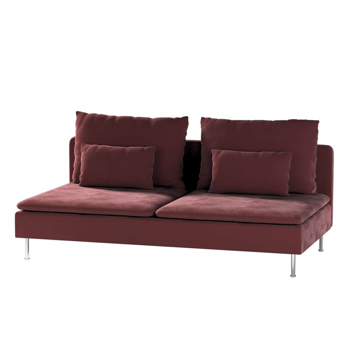 Dekoria pl pl Pokrowiec na moduł Söderhamn 3-osobowy bordowy 186 x 99 x 83 cm Velvet 1006-704-26