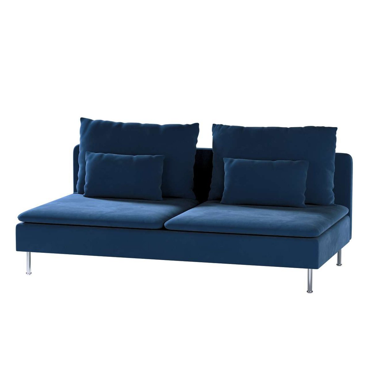 Dekoria pl pl Pokrowiec na moduł Söderhamn 3-osobowy granat 186 x 99 x 83 cm Velvet 1006-704-29
