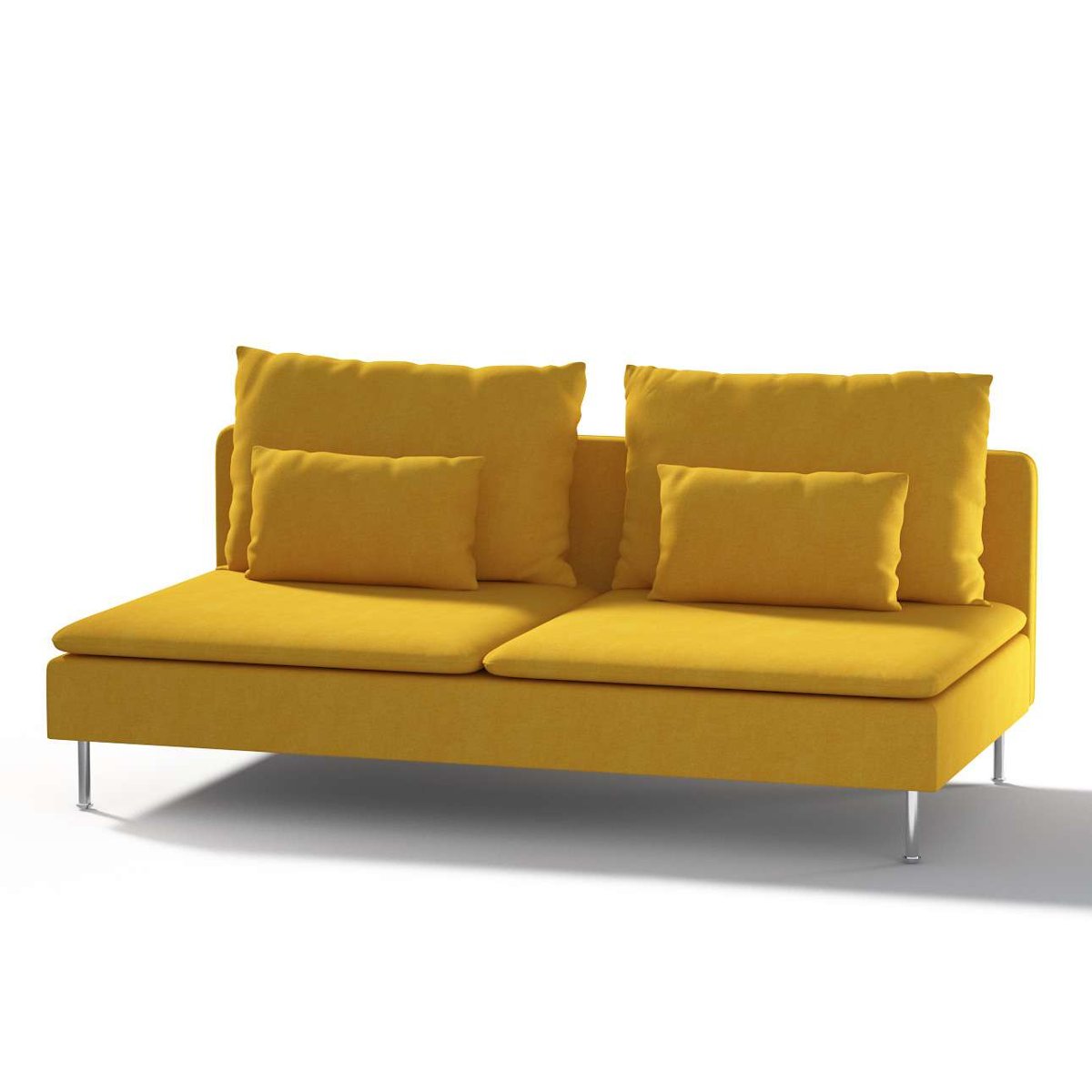 Dekoria pl pl Pokrowiec na moduł Söderhamn 3-osobowy musztardowy szenil 186 x 99 x 83 cm Etna 1006-705-04