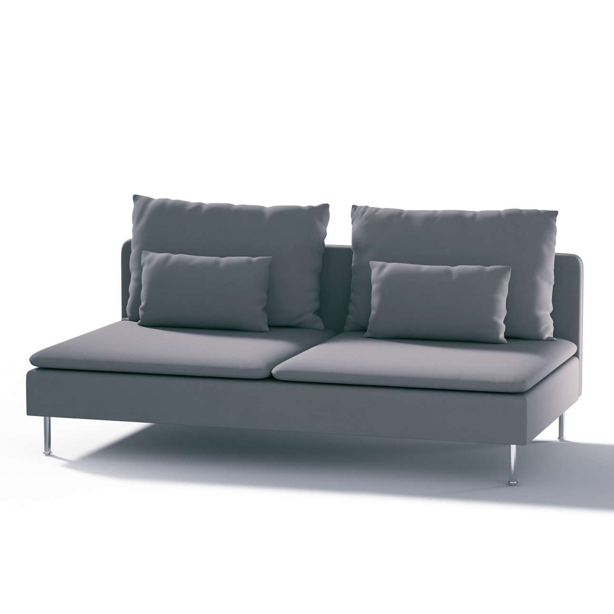 Dekoria pl pl Pokrowiec na moduł Söderhamn 3-osobowy Slade Grey szary) 186 x 99 x 83 cm Cotton Panama 1006-702-07