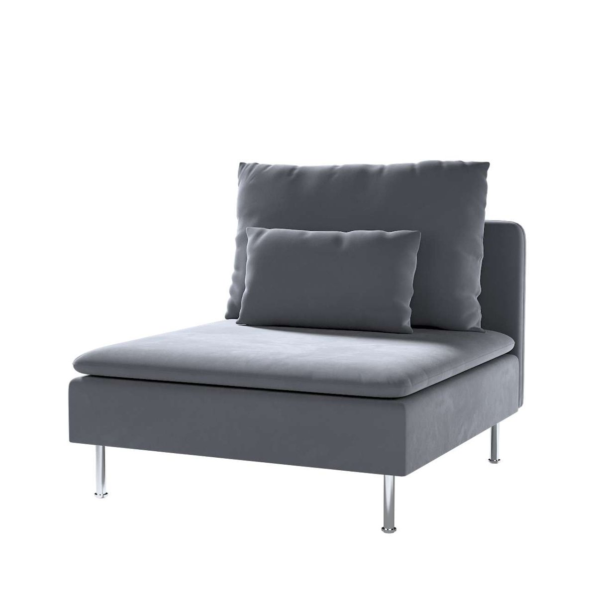 Dekoria pl Pokrowiec na moduł Söderhamn 1-osobowy grafitowy szary 93 x 99 x 83 cm Velvet