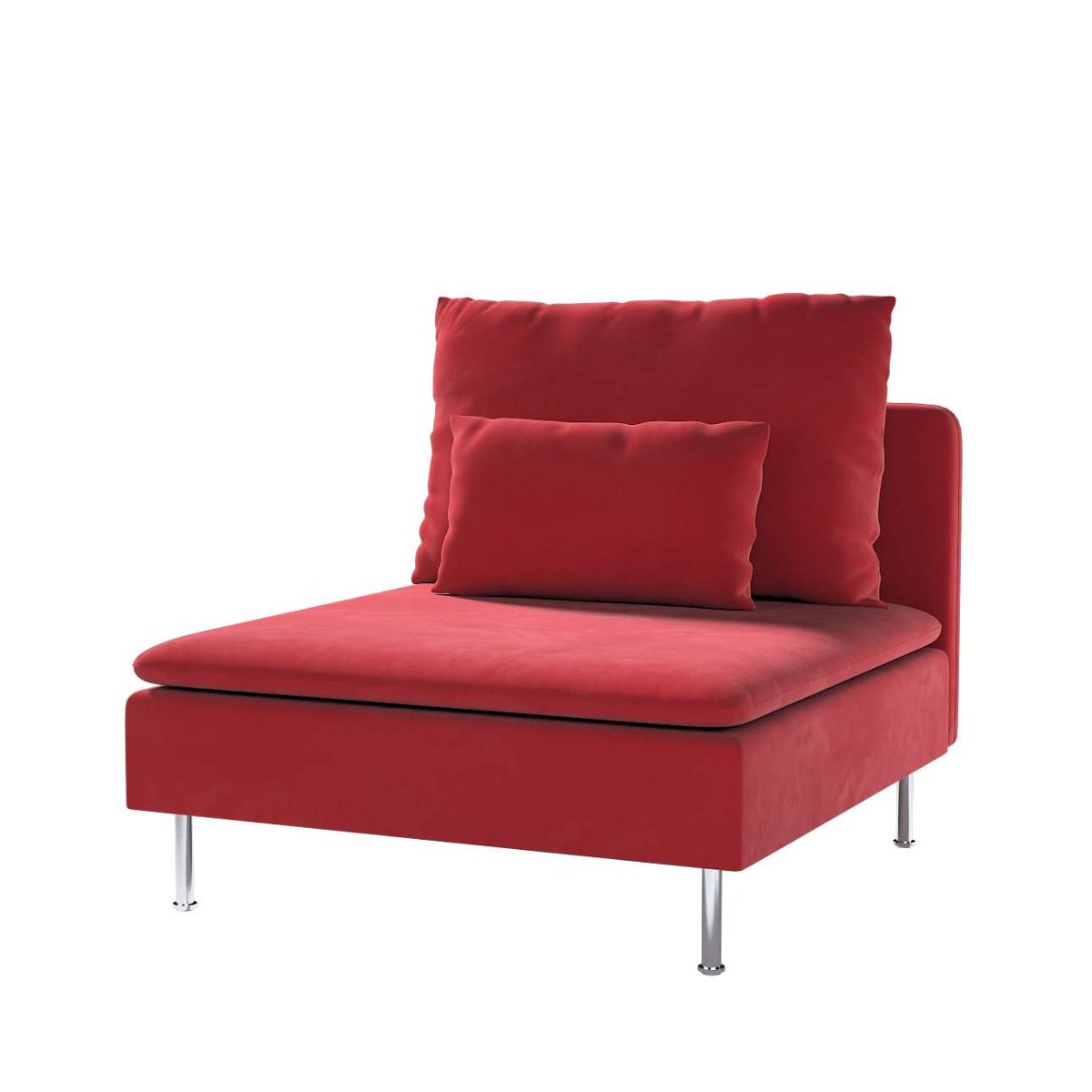 Dekoria pl pl Pokrowiec na moduł Söderhamn 1-osobowy intensywna czerwień 93 x 99 x 83 cm Velvet 1007-704-15