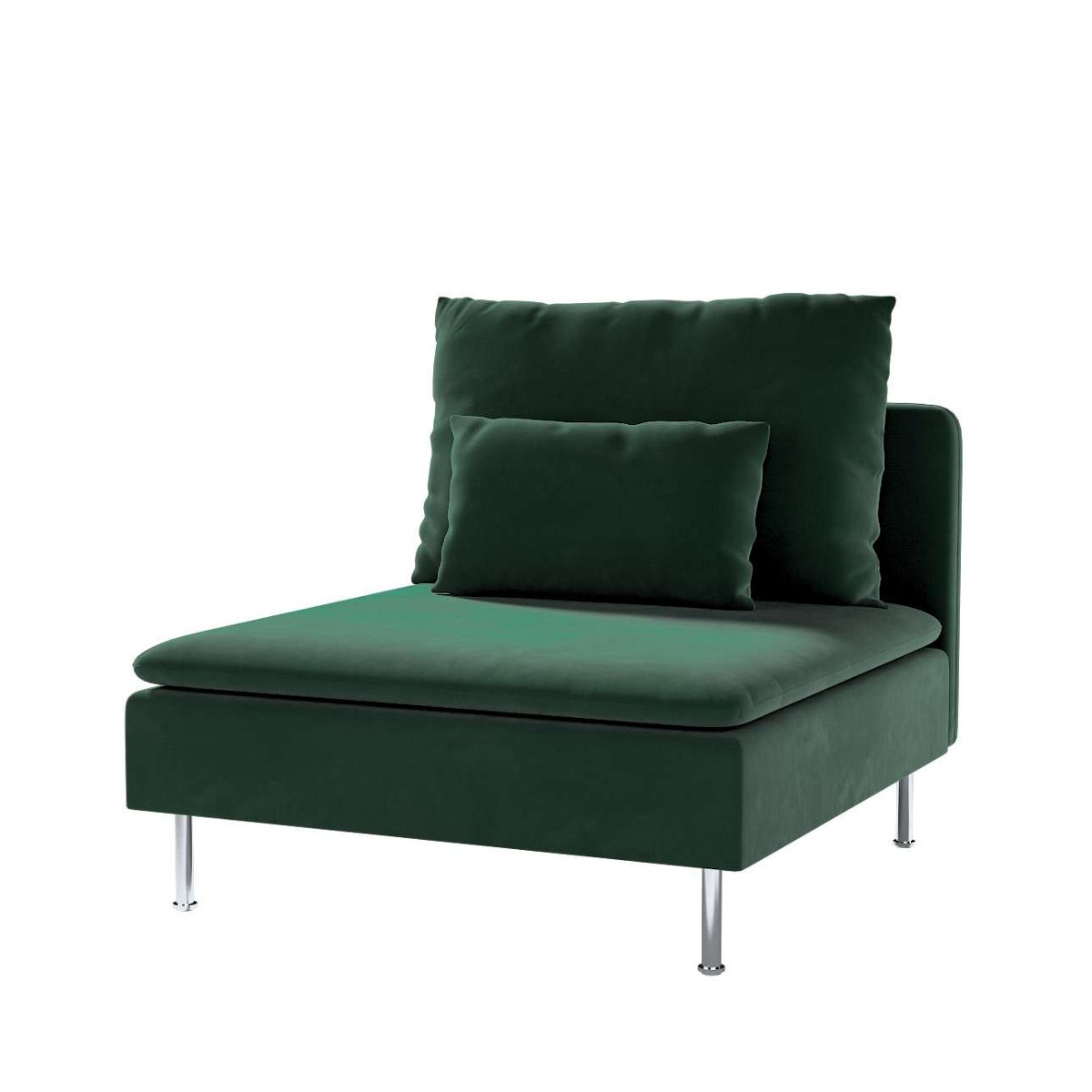Dekoria pl pl Pokrowiec na moduł Söderhamn 1-osobowy ciemny zielony 93 x 99 x 83 cm Velvet 1007-704-25
