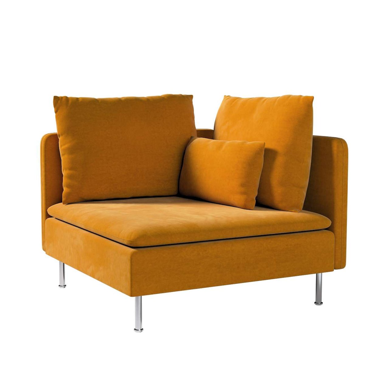 Dekoria pl pl Pokrowiec na sekcję narożną Söderhamn miodowy 99 x 99 x 83 cm Velvet 1008-704-23