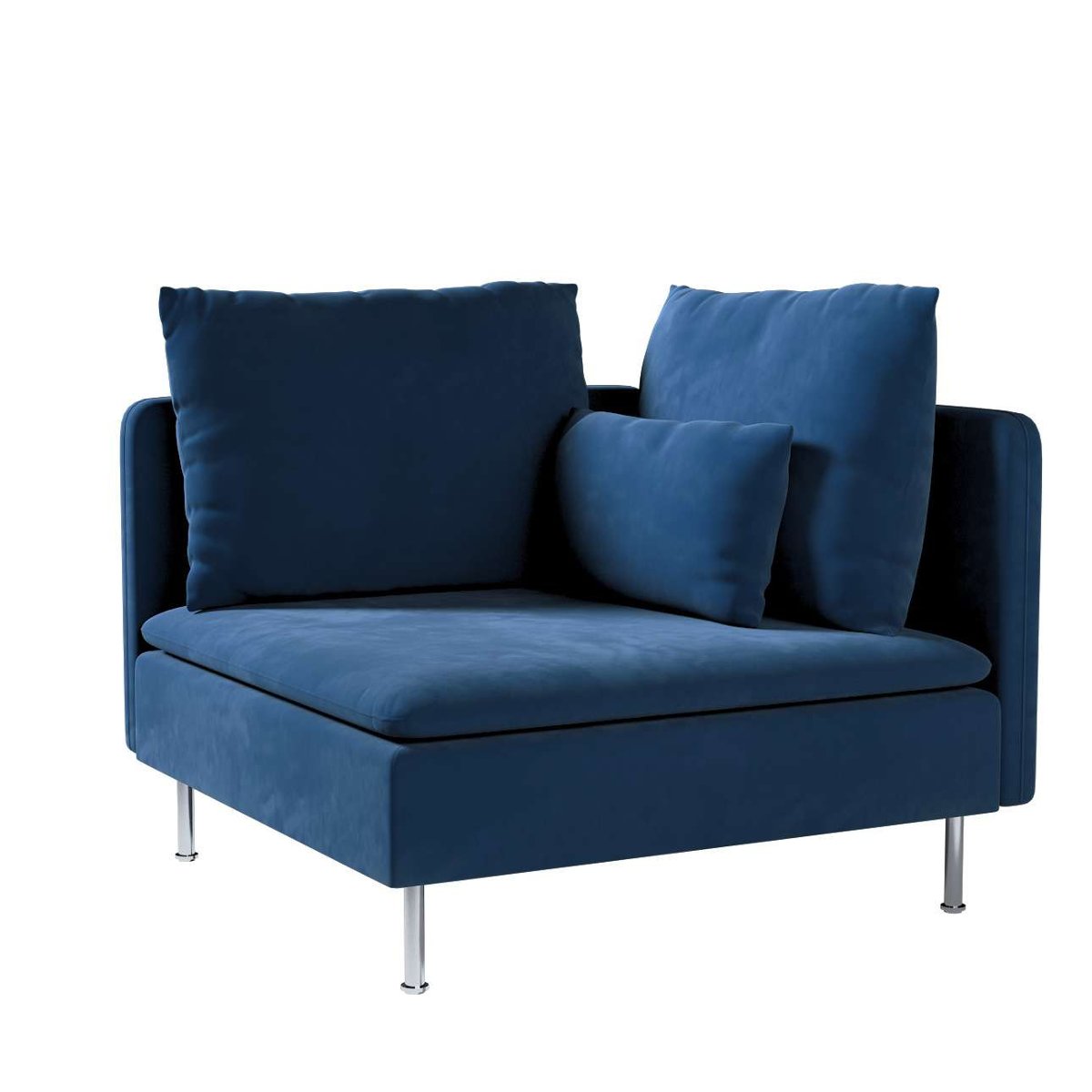Dekoria pl pl Pokrowiec na sekcję narożną Söderhamn granat 99 x 99 x 83 cm Velvet 1008-704-29