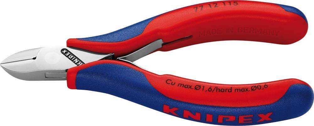 Profesjonalne szczypce tnące boczne dla elektroników Knipex 77 12 115