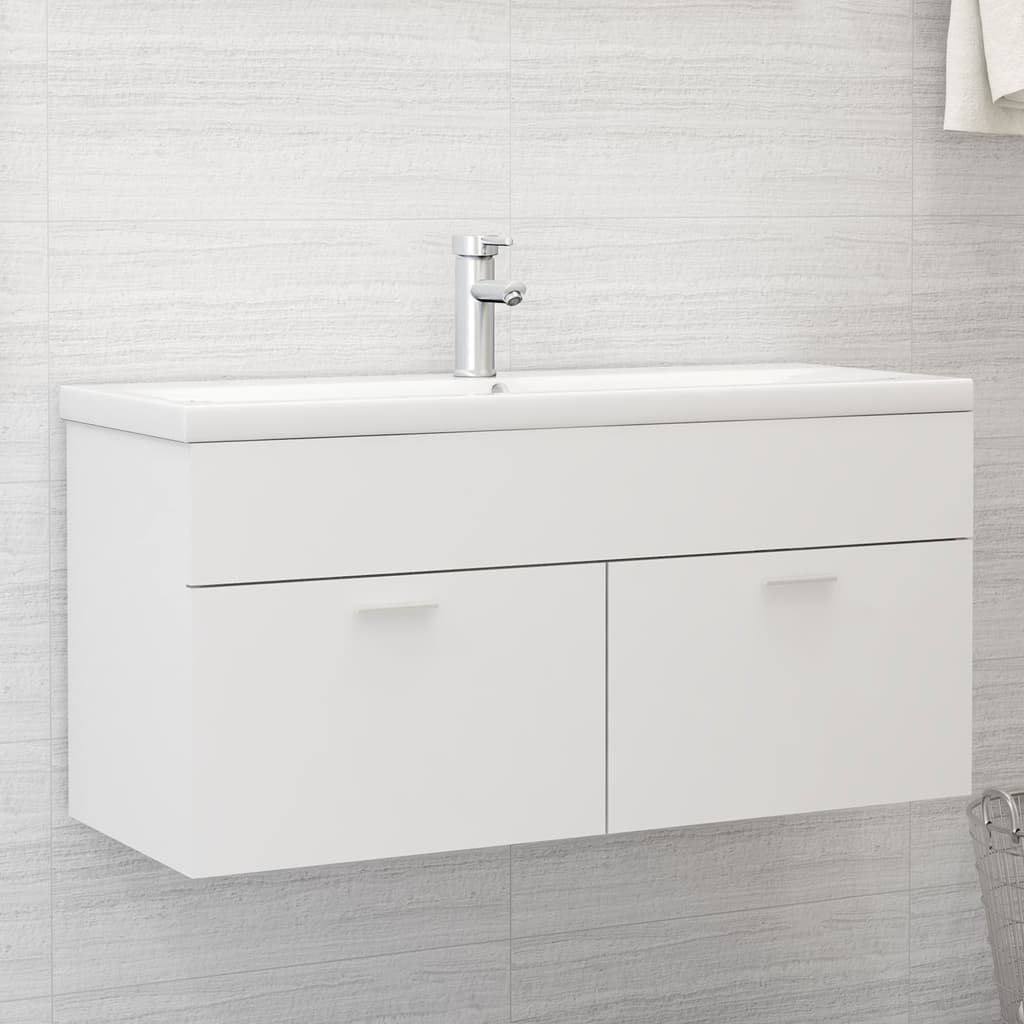 vidaXL vidaXL Szafka pod umywalkę, biała, 100x38,5x46 cm, płyta wiórowa