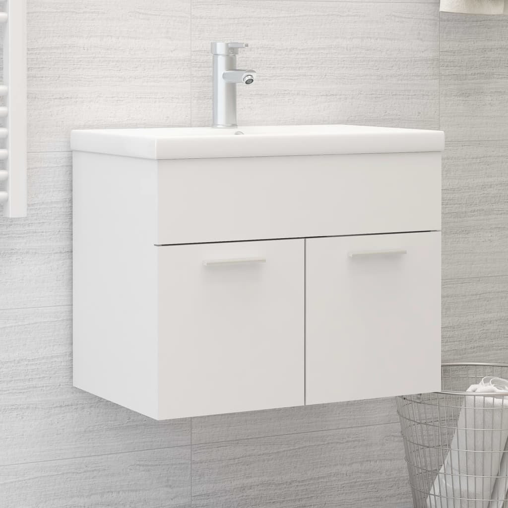 vidaXL vidaXL Szafka pod umywalkę, biała, 60x38,5x46 cm, płyta wiórowa