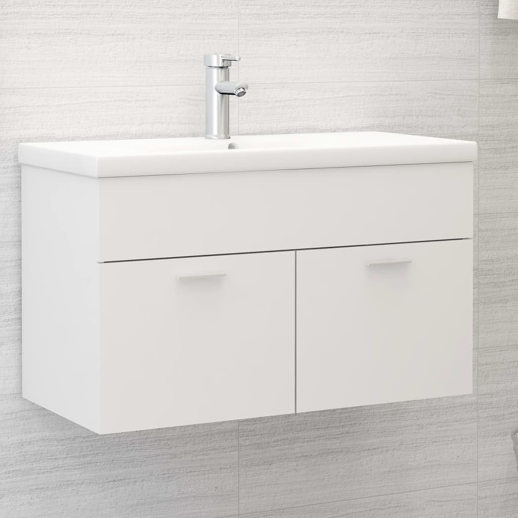 vidaXL vidaXL Szafka pod umywalkę, biała, 80x38,5x46 cm, płyta wiórowa