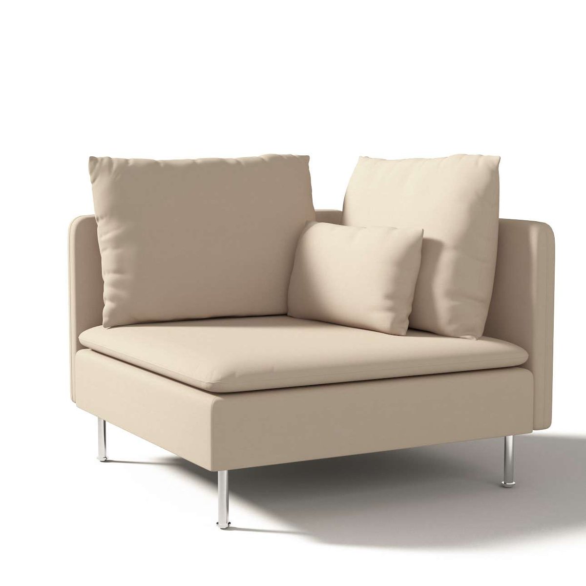 Dekoria Pokrowiec na sekcję narożną Söderhamn Caffe Latte beżowy) sekcja narożna Söderhamn Cotton Panama 1008-702-01