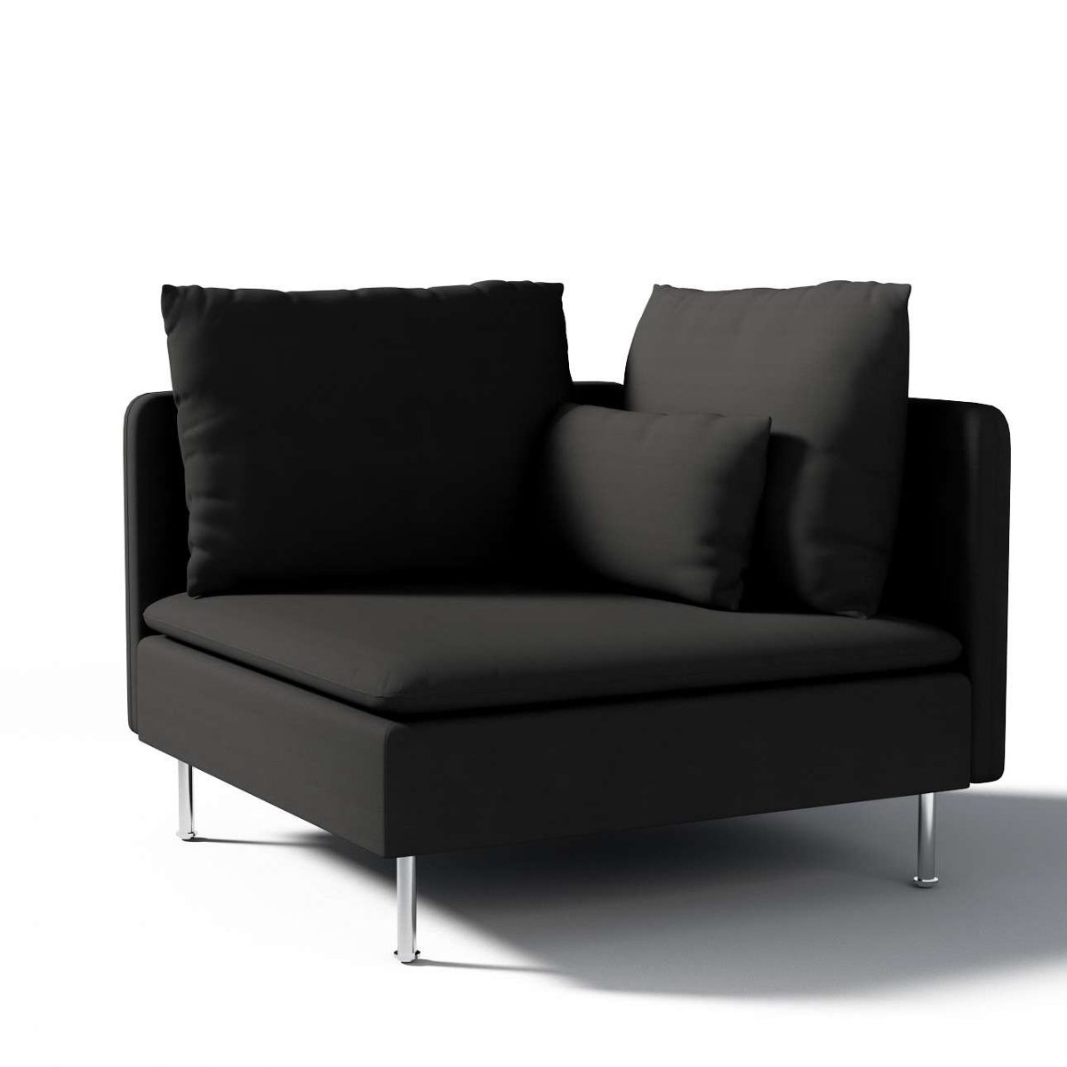 Dekoria pl pl Pokrowiec na sekcję narożną Söderhamn Shadow Grey grafitowy) 99 x 99 x 83 cm Cotton Panama 1008-702-08