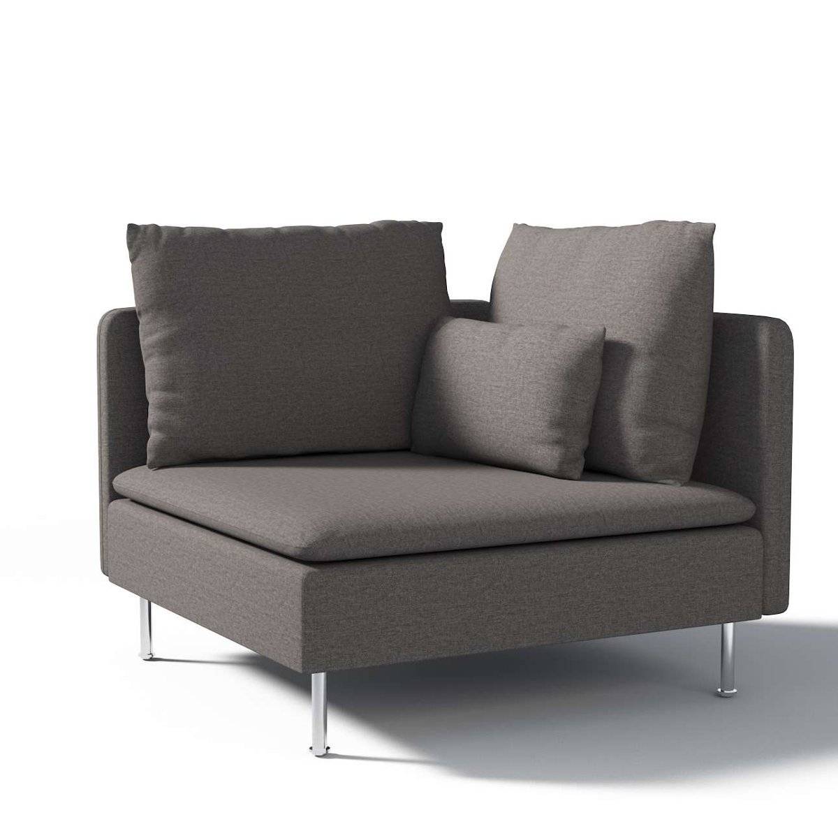 Dekoria pl pl Pokrowiec na sekcję narożną Söderhamn grafit 99 x 99 x 83 cm Edinburgh 1008-115-77