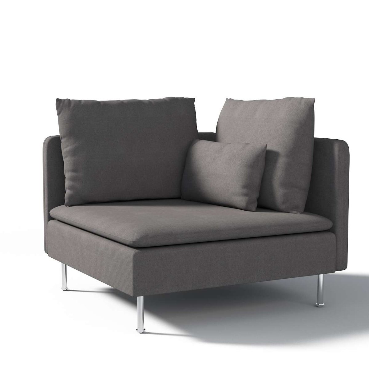 Dekoria pl pl Pokrowiec na sekcję narożną Söderhamn grafitowy 99 x 99 x 83 cm Etna 1008-705-35