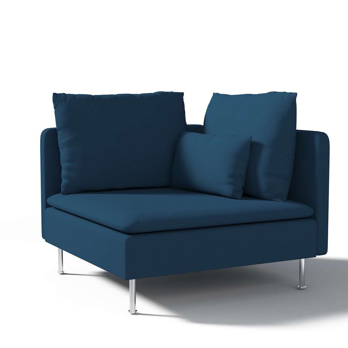 Dekoria pl pl Pokrowiec na sekcję narożną Söderhamn Ocean Blue morski niebieski) 99 x 99 x 83 cm Cotton Panama 1008-702-30