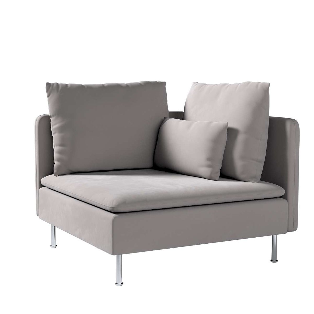 Dekoria pl pl Pokrowiec na sekcję narożną Söderhamn gołębi szary 99 x 99 x 83 cm Velvet 1008-704-11
