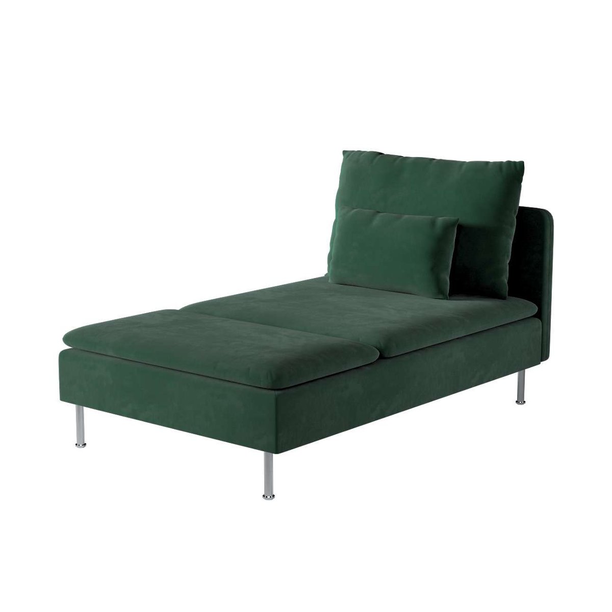Dekoria pl pl Pokrowiec na szezlong Söderhamn ciemny zielony 93 x 151 x 83 cm Velvet 1009-704-25