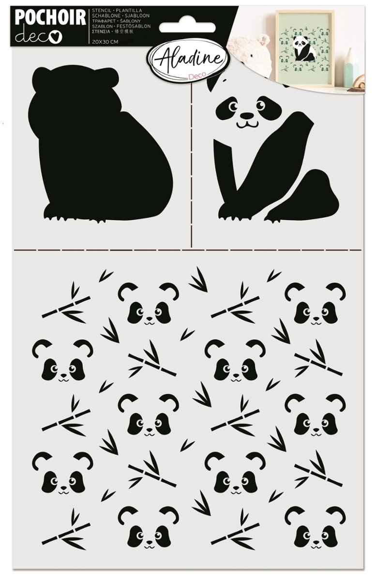 Szablon 30x20 cm, Panda