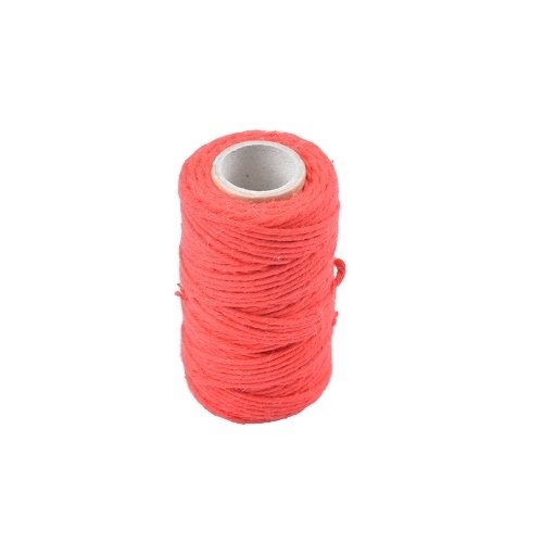 SZNUREK BAWEŁNIANY CZERWONY 100G 2MM